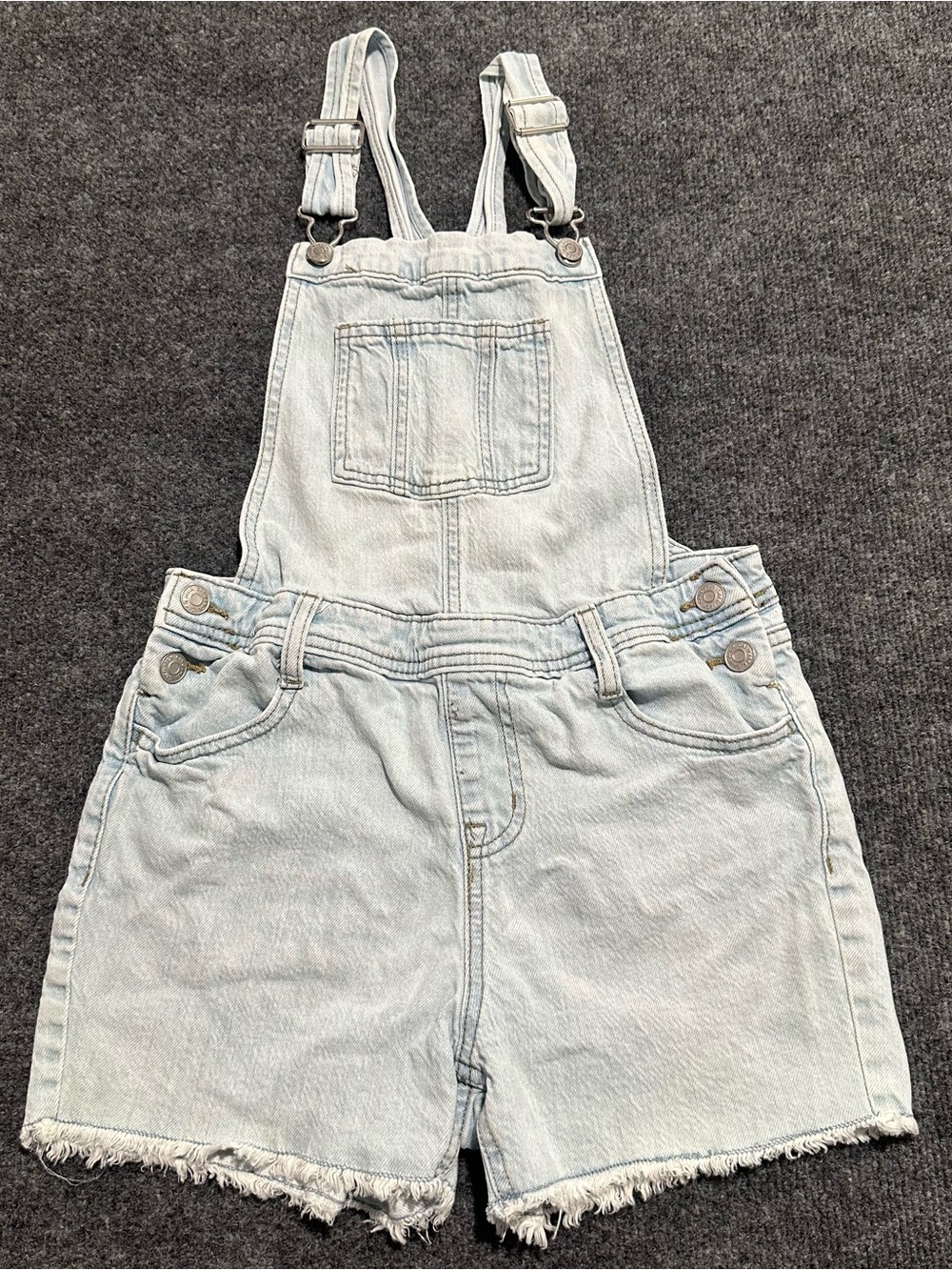 Cat & Jack Light Wash Denim Short Overalls